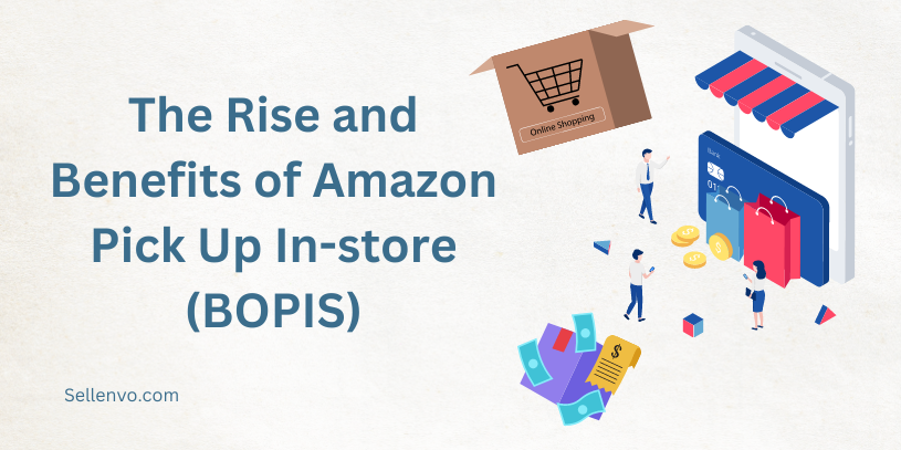 An image showcasing persons picking up their online order at a physical store, representing the convenience and benefits of Amazon Local Selling (BOPIS) and Click & Collect.