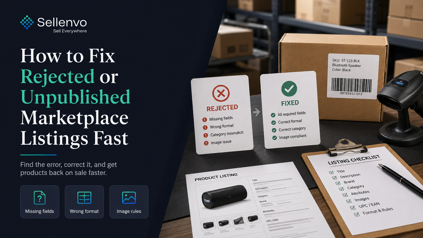 Fix rejected or unpublished marketplace listings fast with Lista Pro