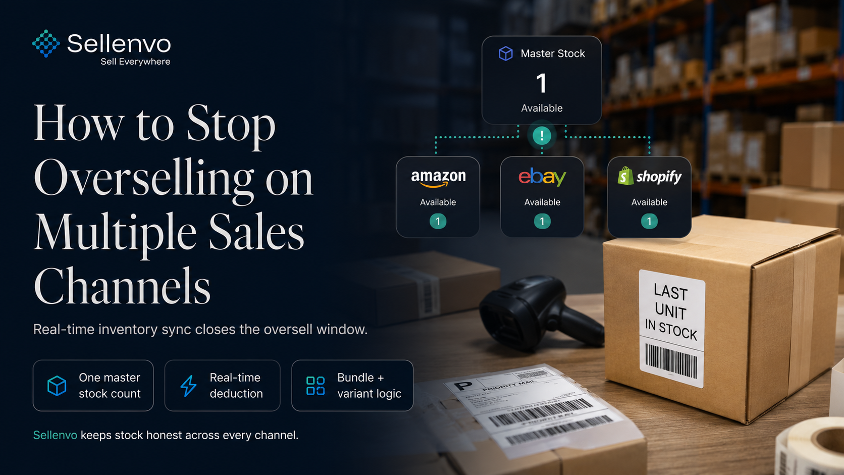 Stop overselling across multiple sales channels with real-time inventory sync
