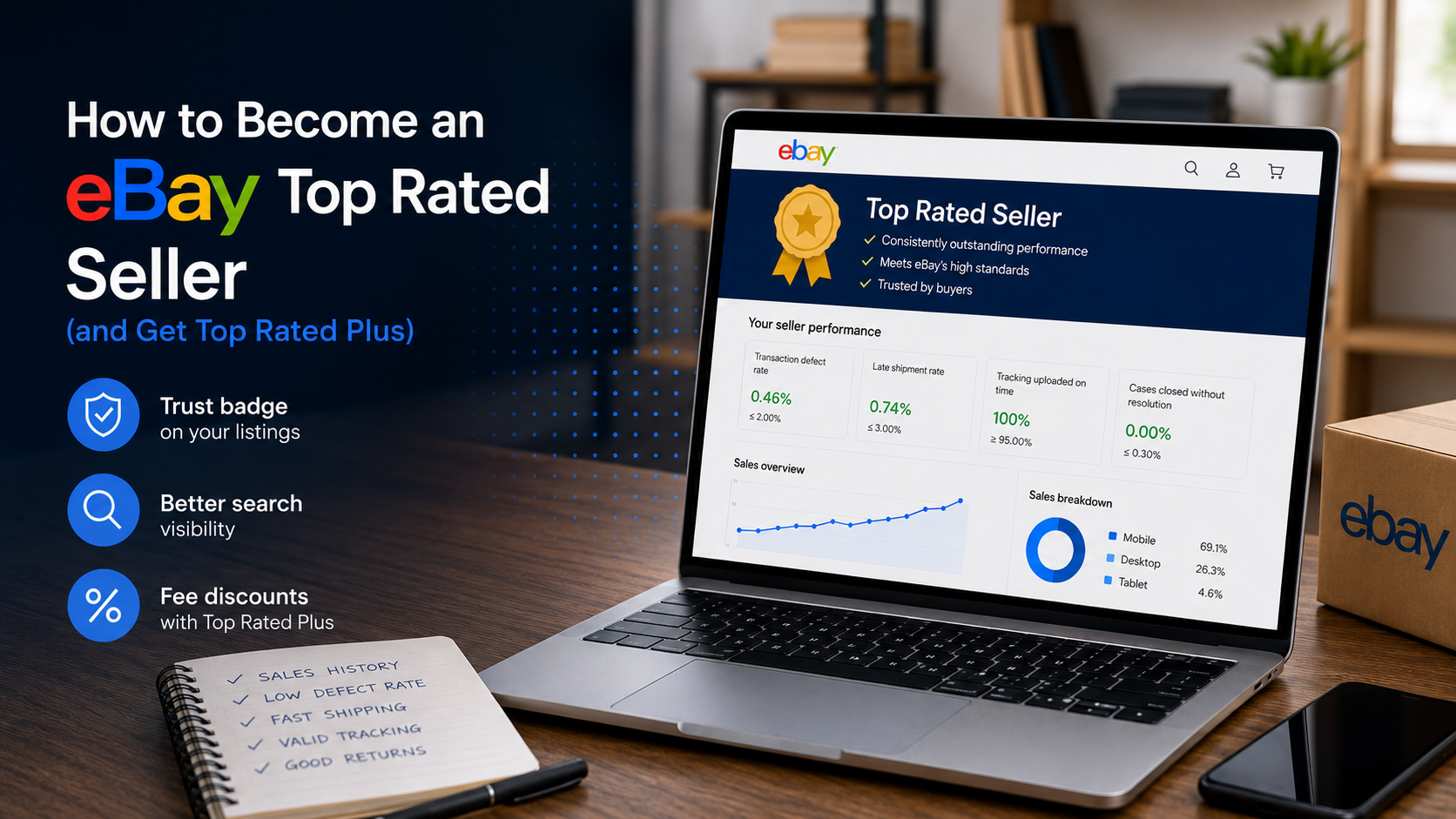 How to become an eBay Top Rated Seller and earn Top Rated Plus